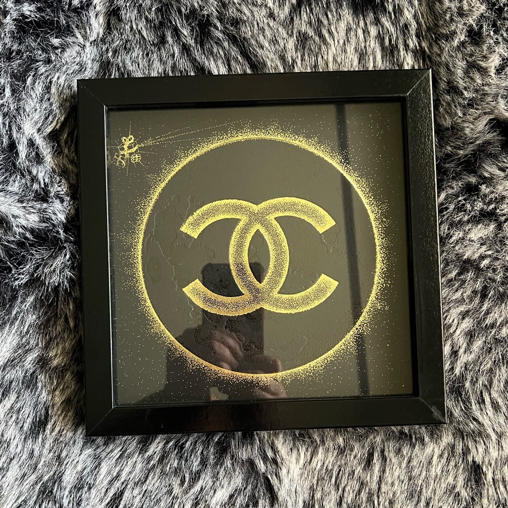 CHANEL Black and Gold Wall Art